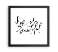 Cuadro Poster de Pared 30x30cm Póster Marco La vida es bella Wall Art Prints
