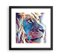 Cuadro Poster de Pared 30x30cm Póster Marco León Melena Cuento De Hadas Wall Art