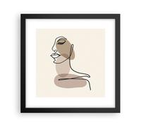 Cuadro Poster de Pared 30x30cm Póster Marco Línea Arte Boho Wall Art Prints