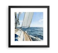 Cuadro Poster de Pared 30x30cm Póster Marco mar crucero vela Wall Art Prints