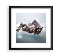 Cuadro Poster de Pared 30x30cm Póster Marco medio ambiente naturaleza Wall Art