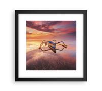 Cuadro Poster de Pared 30x30cm Póster Marco Łódź Oeste El Sol Wall Art Prints