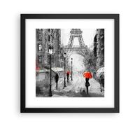 Cuadro Poster de Pared 30x30cm Póster Marco Paris ciudad hogar Wall Art Prints