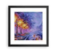 Cuadro Poster de Pared 30x30cm Póster Marco París Faroles Eiffel Wall Art Prints