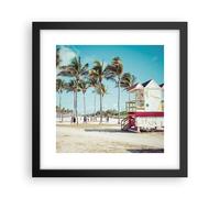 Cuadro Poster de Pared 30x30cm Póster Marco playa miami florida Wall Art Prints