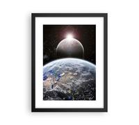 Cuadro Poster de Pared 30x40cm Apocalipsis Meteorito Estrellas Planeta Wall Art
