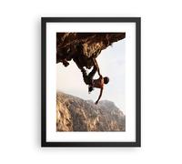 Cuadro Poster de Pared 30x40cm Marco Escalada Extremo Montañas Grecia Wall Art