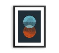 Cuadro Poster de Pared 30x40cm Marco Geometría Abstracción Minimalismo Wall Art