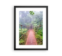 Cuadro Poster de Pared 30x40cm Marco Puente Suspendido Costa Rica Wall Art
