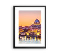 Cuadro Poster de Pared 30x40cm Marco Roma Italia basílica historia Wall Art