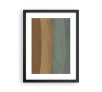 Cuadro Poster de Pared 30x40cm Póster Marco abstracción oro verde Wall Art