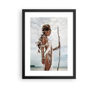 Cuadro Poster de Pared 30x40cm Póster Marco Ardiente Hombre Mujer Wall Art