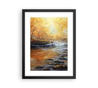 Cuadro Poster de Pared 30x40cm Póster Marco arroyo parque arbol Wall Art Prints