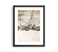 Cuadro Poster de Pared 30x40cm Póster Marco Autocaravana Boho Muebles Wall Art
