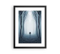 Cuadro Poster de Pared 30x40cm Póster Marco Carácter Bosque Soledad Wall Art