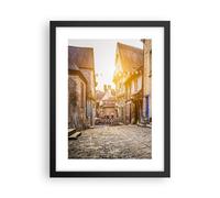 Cuadro Poster de Pared 30x40cm Póster Marco ciudad calle gato Wall Art Prints