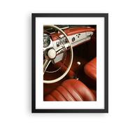 Cuadro Poster de Pared 30x40cm Póster Marco Coche Interior Clásico Wall Art