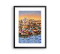 Cuadro Poster de Pared 30x40cm Póster Marco Colores Ciudad Turquía Wall Art