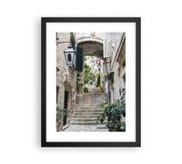 Cuadro Poster de Pared 30x40cm Póster Marco Croacia Escaleras Dubrovnik Wall Art
