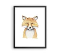 Cuadro Poster de Pared 30x40cm Póster Marco Dibujos animados Zorro Niño Wall Art