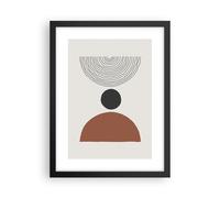 Cuadro Poster de Pared 30x40cm Póster Marco Figuras Formas Geometría Wall Art