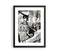 Cuadro Poster de Pared 30x40cm Póster Marco jazz musica musico Wall Art Prints