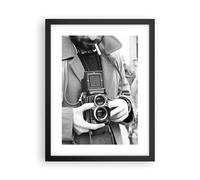 Cuadro Poster de Pared 30x40cm Póster Marco La Cámara Retro Vintage Wall Art
