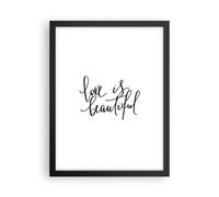 Cuadro Poster de Pared 30x40cm Póster Marco La vida es bella Wall Art Prints