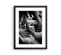 Cuadro Poster de Pared 30x40cm Póster Marco Manos Tolerancia Comunidad Wall Art