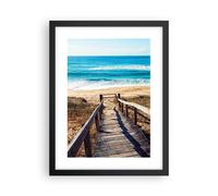 Cuadro Poster de Pared 30x40cm Póster Marco Mar Playa Entrada Wall Art Prints