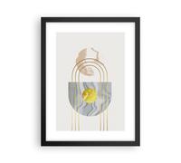 Cuadro Poster de Pared 30x40cm Póster Marco moderno dorado abstracto Wall Art