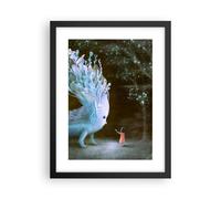 Cuadro Poster de Pared 30x40cm Póster Marco Monstruo Niño Hada Wall Art Prints