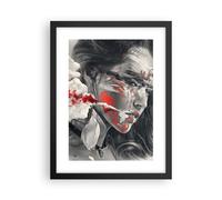 Cuadro Poster de Pared 30x40cm Póster Marco mujer cara arte Wall Art Prints