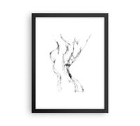 Cuadro Poster de Pared 30x40cm Póster Marco Mujer Cuerpo Desnudez Wall Art