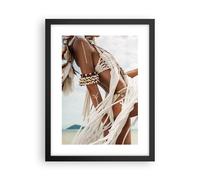 Cuadro Poster de Pared 30x40cm Póster Marco Mujer Libertad Exotismo Wall Art