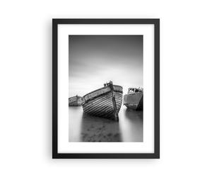 Cuadro Poster de Pared 30x40cm Póster Marco Łódź Naufragio Barco Wall Art Prints