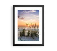 Cuadro Poster de Pared 30x40cm Póster Marco Oeste El Sol Playa Wall Art Prints