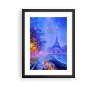 Cuadro Poster de Pared 30x40cm Póster Marco París Faroles Eiffel Wall Art Prints
