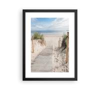 Cuadro Poster de Pared 30x40cm Póster Marco Playa Duna Entrada Wall Art Prints