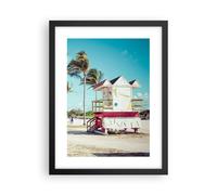 Cuadro Poster de Pared 30x40cm Póster Marco playa miami florida Wall Art Prints