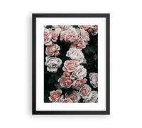 Cuadro Poster de Pared 30x40cm Póster Marco rosas flores hojas Wall Art Prints