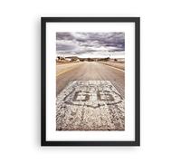 Cuadro Poster de Pared 30x40cm Póster Marco USA ruta 66 viaje Wall Art Prints