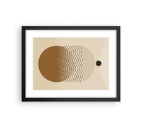 Cuadro Poster de Pared 40x30cm Marco Abstracción Geometría Minimalismo Art