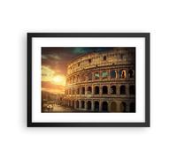 Cuadro Poster de Pared 40x30cm Marco Coloseum Roma Arquitectura Italia Art