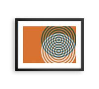 Cuadro Poster de Pared 40x30cm Póster Marco Abstracción Moderno Círculos Art