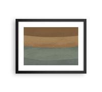 Cuadro Poster de Pared 40x30cm Póster Marco abstracción oro verde Wall Art