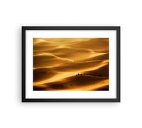 Cuadro Poster de Pared 40x30cm Póster Marco África Sáhara camello paisaje Art