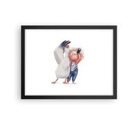 Cuadro Poster de Pared 40x30cm Póster Marco Albatros Niño Imagen Wall Art Prints