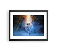 Cuadro Poster de Pared 40x30cm Póster Marco Astronauta Luz Cosmos Wall Art