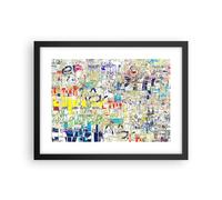 Cuadro Poster de Pared 40x30cm Póster Marco Calle graffiti pared mural Wall Art